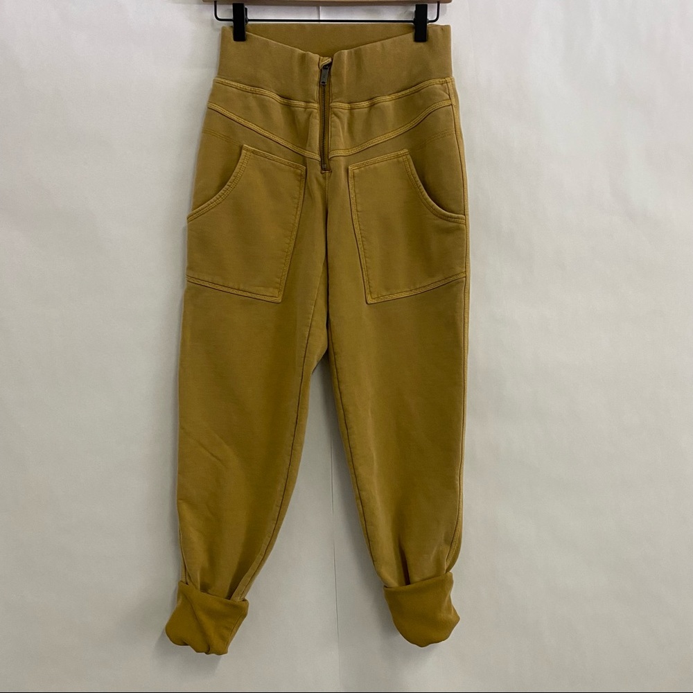 FREE PEOPLE MOVEMENT mustard yellow utility jogger pants